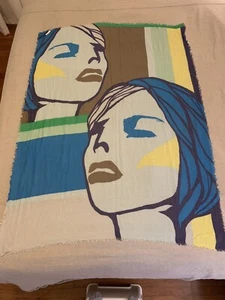 Art Collection Achtzehn Schal 100% Viskose, blau, elfenbein, gelb, grün & braun  - Bild 1 von 13