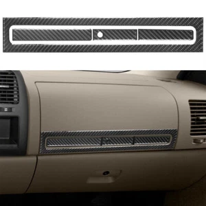 4pcs Carbon Fiber Sticker Passenger Dash Cover Trim For Silverado Sierra 2007-13 - Picture 1 of 10
