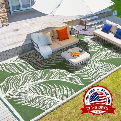 Alfombra De Paja De Plástico Para Exteriores, Ideal Para Camping, Picnic Y Playa Foto 1 de 4