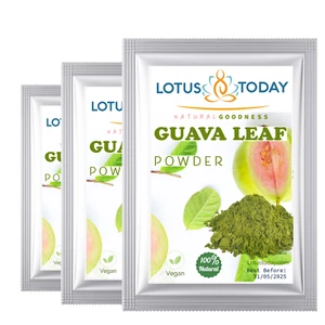 Polvere di foglie di guava 10 confezioni superfood crudo, vegano, frullati e supporto per la crescita dei capelli - Foto 1 di 3