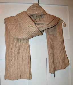 Style & Co Sciarpa donna a costine silenziatore scintillante marrone cammello 72" x 12" - Foto 1 di 5