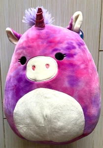 Squishmallows 10” Lola Pink/Purple Tie Dye Unicorn Plush Pillow S10-#84 - Picture 1 of 4