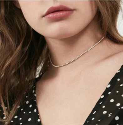 Colar Gargantilha Urban Outfitters Cami Delicado Strass, Novo! - Imagem 1 de 4