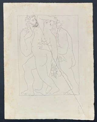Original PABLO PICASSO 'Vertumnus Amorously Pursues Pomona' Cancelado GRABADO Foto 1 de 4