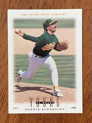 1996 Upper Deck Young at Heart #101 - Dennis Eckersley, Oakland Athletics - HOF - Image 1 of 2