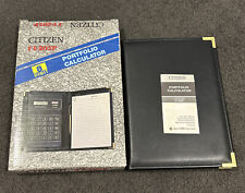 Vintage CITIZEN FT-205P 8 Digit Calculator Solar - Pen Case Manual & Box