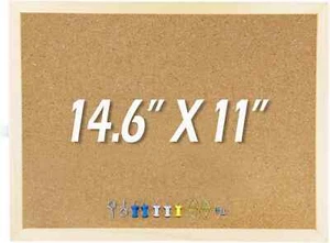 14.6 Inches X 11 Inches Frame Cork Board for Bulletin Board, Home Decor, Office, - Picture 1 of 5