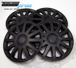 4pcs Qty 4 Wheel Cover Rim Skin Cover 17" Inch, Style 610 17" Hubcap Matte Black - Picture 1 of 4