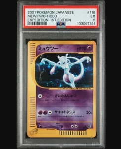 Pokemon Mewtwo Holo 118/128 1. Edición Expedition PSA 5 EX #118 - Imagen 1 de 2