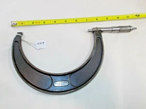 Micrometer, MILLERS FALLS 5 - 6" Micrometer .001" Steel Faces, Spindle Lock, USA - Picture 1 of 6