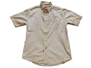 Camisa Wrangler Para Hombre Pequeña Cuadros Abotonada Informal Occidental Manga Corta - Imagen 1 de 6