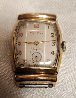 Benrus Hombre Vintage 17J Modelo AR 15 A PRUEBA DE GOLPES Foto 1 de 4