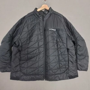 Adidas Terrex Jacke Herren 4XL schwarz durchgehender Reißverschluss Taschen gesteppt isoliert Outdoor - Bild 1 von 14
