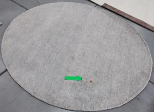 SILVER 6' X 6' Round Spot on Rug, Reduced Price 1172730503 HIM153G-6R - Picture 1 of 4