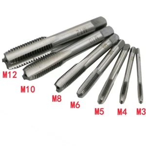 7pcs Plug Hand Taps Set M3-M12 Metric Straight Flute Thread Bottoming Tap 17 - Picture 1 of 6