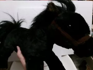 Brindle Pferd Plüsch Wells Fargo 14" Mike Pony Plüschtier schwarz & braun - Bild 1 von 9
