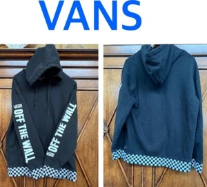Vans Hoodie Damen Small schwarz weiß kariert Off The Wall Sweatshirt - Bild 1 von 6