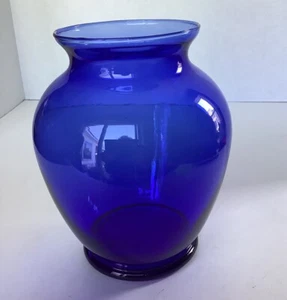 Cobalt Glass Urn Shaped Vase - Picture 1 of 3