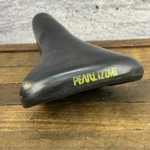 Vintage Pearl Izumi Seat Saddle Black Italy Steel Race Bike ATB MTB Eroica 80s - Picture 1 of 19
