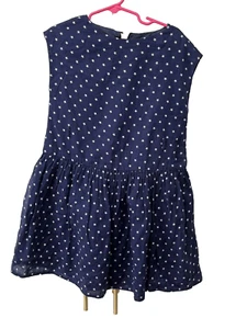 Crewcuts Dress Girls Sz 6 Navy Stars 4th of July Cotton Patriotic Flare Lined - Picture 1 of 5