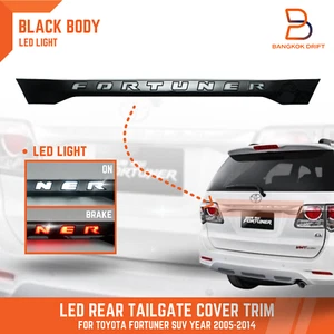 LED Rear Tailgate Light Black Cover Trim For Toyota Fortuner 2005-2014 SUV - Bild 1 von 12