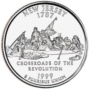 1999 New Jersey P Quarter. Uncirculated From US Mint roll. - Picture 1 of 3