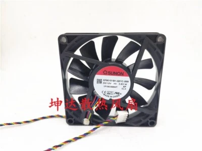 1 PCS   SUNON Fan EF80151B1-Q01C-S99  DC12V 3.83W  8015 8cm  4 pin cooling fan - Image 1 of 2