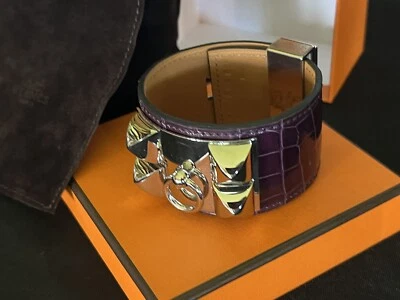 Подлинный фиолетовый аллигатор Hermes collier de размер T2 - Изображение 1 из 4