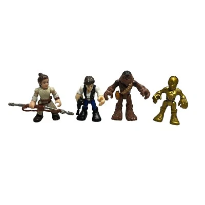 Playskool Star Wars Galactic Heroes 2.5" Chewbacca Han Figura Hasbro Lote de 4 Foto 1 de 4