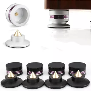 4 Stck. Audiophile HiFi Lautsprecher Bodenschutz Plattenspieler Isolierung Füße Spikes Pad - Bild 1 von 12