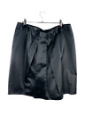 Gerard Darel Lined Pleated Skirt Womens Size 46 Black Zip Close Cotton Silk Logo