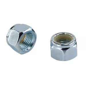 Nylon Insert Locking Nuts Steel BZP Hex UNF 1/4 5/16 3/8 7/16 1/2 5/8 3/4 - Picture 1 of 2