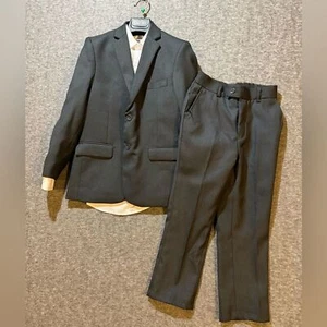 Tazzio 3 Piece Suit Set Youth Boys 6-8 dark gray white blazer shirt pants formal - Picture 1 of 16