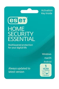 ESET Home Security Essential (1 Year - 3 PC/Mac) Cd Key Global - Zdjęcie 1 z 1
