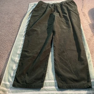 Basic Editions grüne Cordhose Gummibund gerades Bein 2X neu mit Etikett - Bild 1 von 6