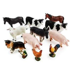Farm Animal Figures - 12 Pack Realistic Plastic Animal Toys for Kids Ages 3 a... - Picture 1 of 6