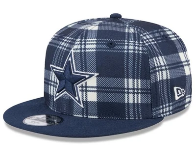NEW ERA DALLAS COWBOYS NFL BLUE PLAID 9FIFTY SNAP BACK  BASEBALL HAT NEW - Image 1 of 4