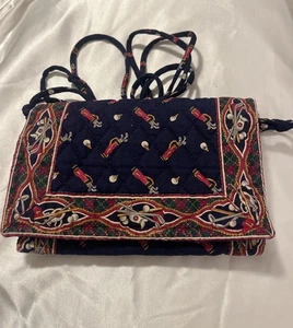 EUC Vintage Vera Bradley Elite Crossbody Bag in "Golf Navy - 1995" Pattern.    f3 - Bild 1 von 9