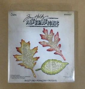 Sizzix Tim Holtz Alteraciones Die HOJAS ANDRAJOSAS Bigz Retirado 656927 - Imagen 1 de 5