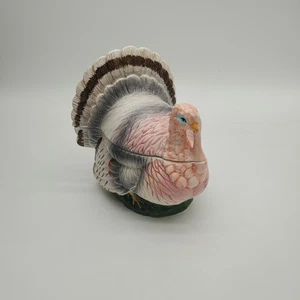 Vintage Ron Gordon Multicolored Ceramic Turkey Jar/ Gravy Boat - Picture 1 of 10