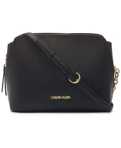 Calvin Klein Hailey Micro Pebble Triple Compartment Chain Crossbody - Picture 1 of 5