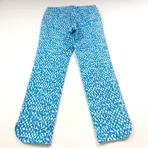 Soft Surroundings Small (Fit 30W 28L) Mid Rise Pull On Pants All Over Print Blue - Picture 1 of 10