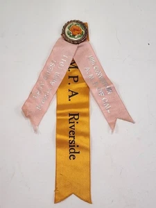 Master Plumber Association Convention Ribbon M.P.A. Riverside, Ca Fresno 1911 - Picture 1 of 7