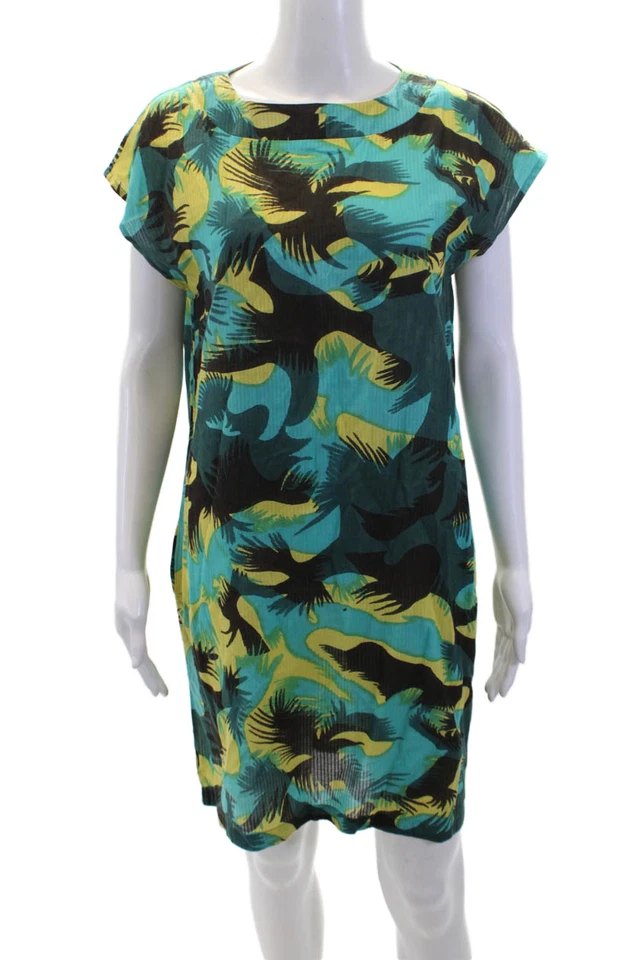 Женское мини-платье Roberta Freymann с круглым вырезом без рукавов абстрактный принт размер S - Изображение 1 из 4