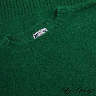 #1 MENSWEAR J. Suéter Press Scotland Peludo Perro Brillante Verde Manzana Shetland M Foto 1 de 4