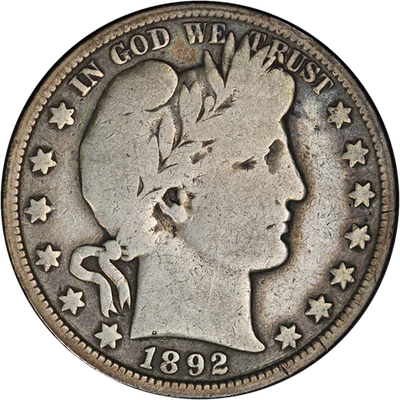 1892-O Barber Half Dollar Nice VG Details Key Date Nice Eye Appeal Nice Strike - Image 1 of 2