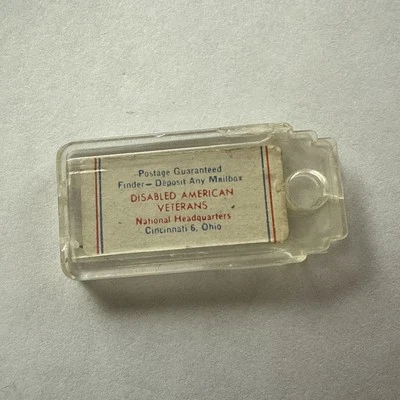 Vintage 1949 Disabled American Veterans License Plate Key Tag Cinncinati Ohio - Image 1 of 4