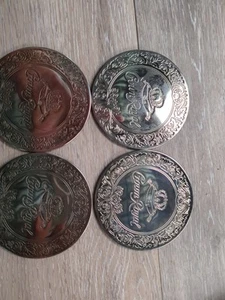 Set aus vier Silber Crown Royal Untersetzern  - Bild 1 von 6
