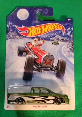 Camión diecast Hot Wheels Holiday Hot Rods Nissan Titan Lowrider Foto 1 de 4