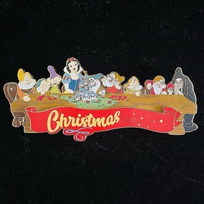 Jumbo LE 425 DLP Snow White 7 Seven Dwarfs Christmas Time Event DLRP Disney Pin - Image 1 of 2